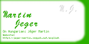 martin jeger business card